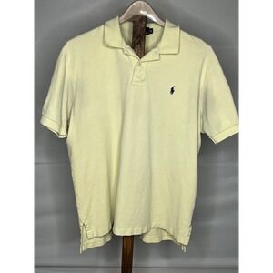 Ralph Lauren Polo Men's Yellow Short Sleeve Collared Shirt Size XL